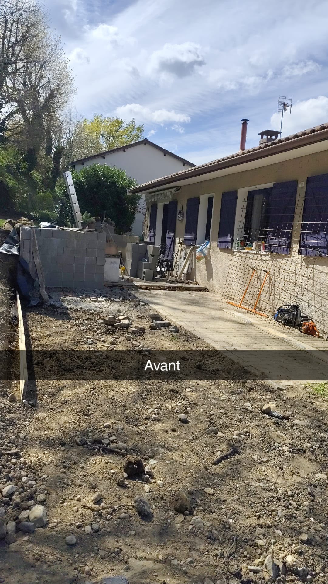 Terrasse avant travaux